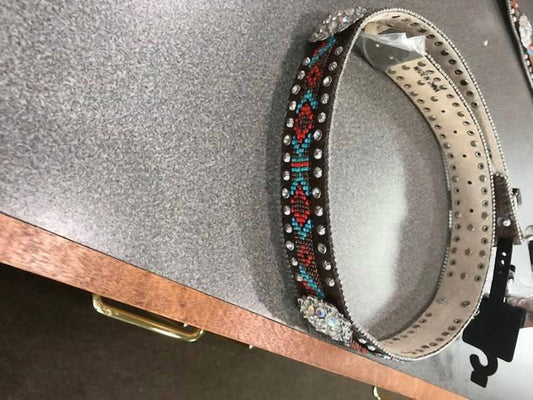 Angel Ranch - Women's Concho And Beaded Belt