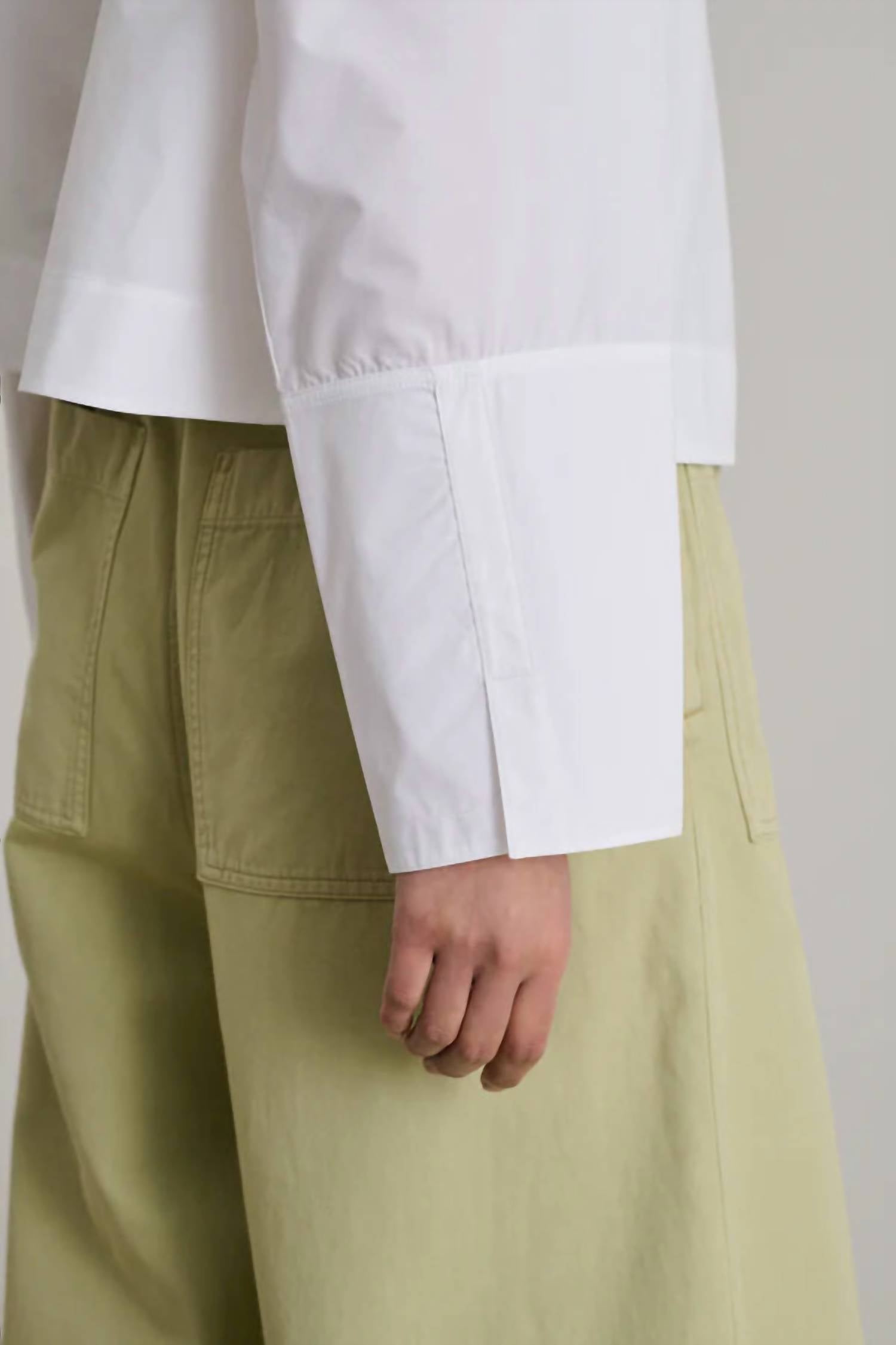soeur Armand Top in white - women's long sleeve top - alternate view