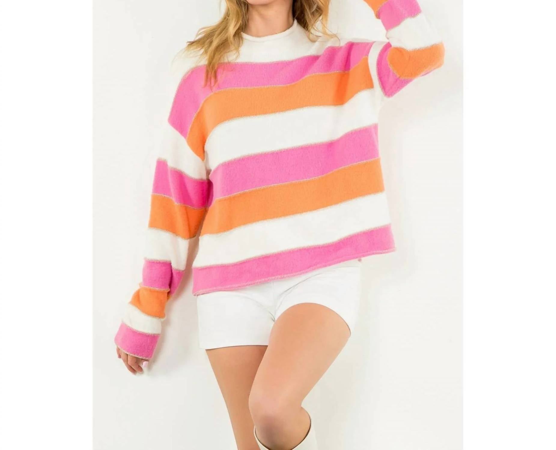 Thml - Striped Pattern Knit Sweater