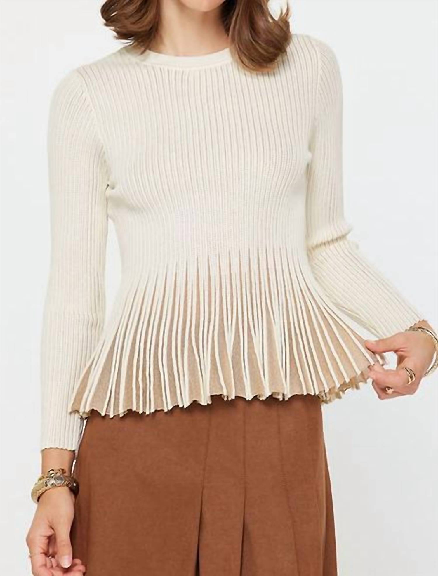 Current Air - Shimmer Peplum Sweater