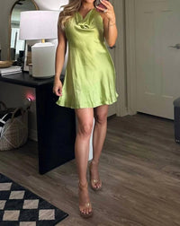 Lena - Share My Heart Cowl Neck Halter Dress
