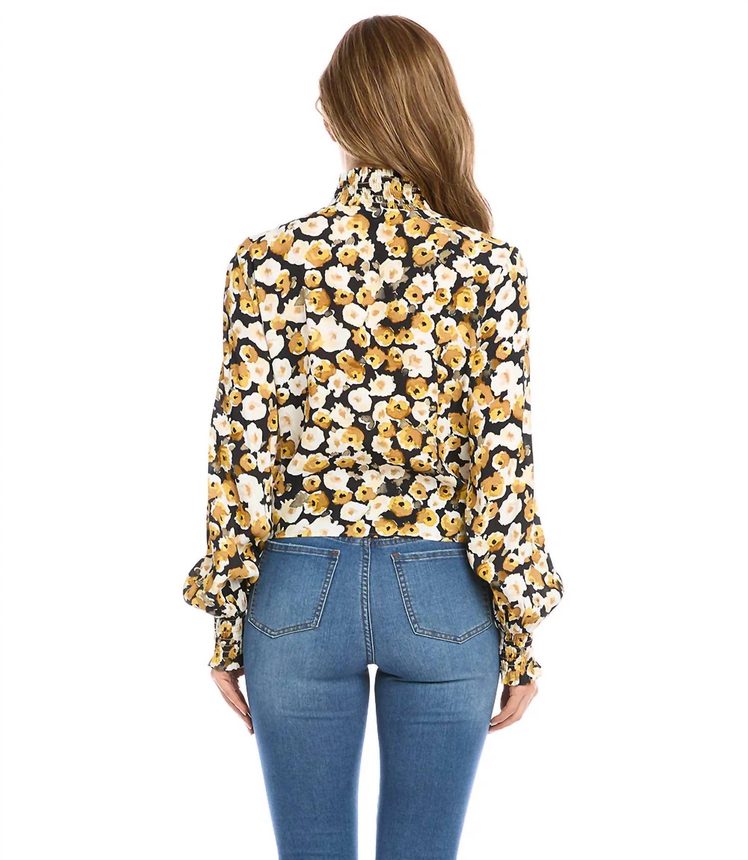 Karen Kane - Fiona Floral Tie Front Top