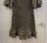 byTiMo Women's Festive Cotton Smocking Dress in flower field - women's dress - alternate view