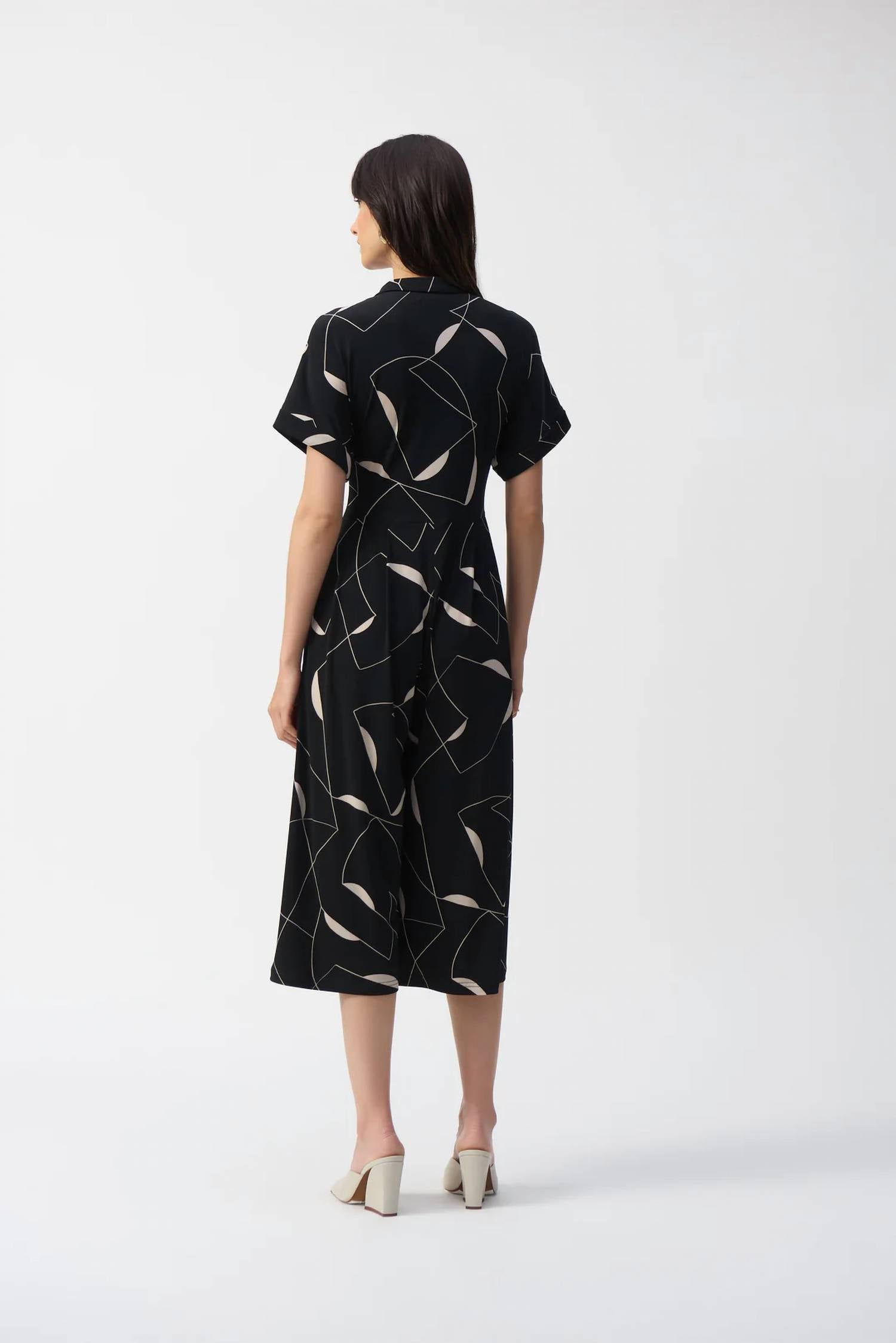 Joseph Ribkoff - Geometric Print Culotte Jumpsuit