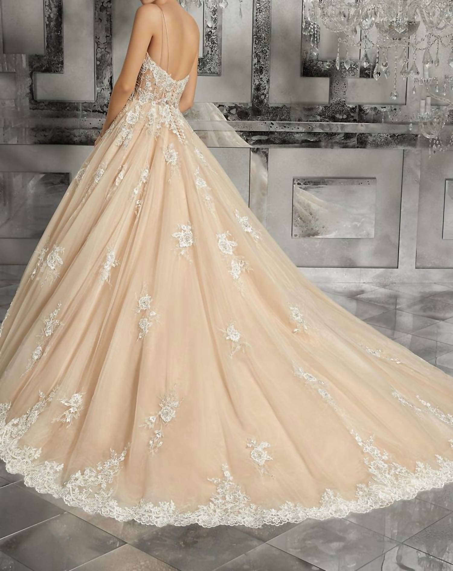Morilee - Mariska Embroidered Alencon Lace Gown