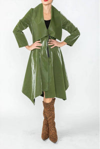Ic Collection - Liquid Shiny Trench Coat