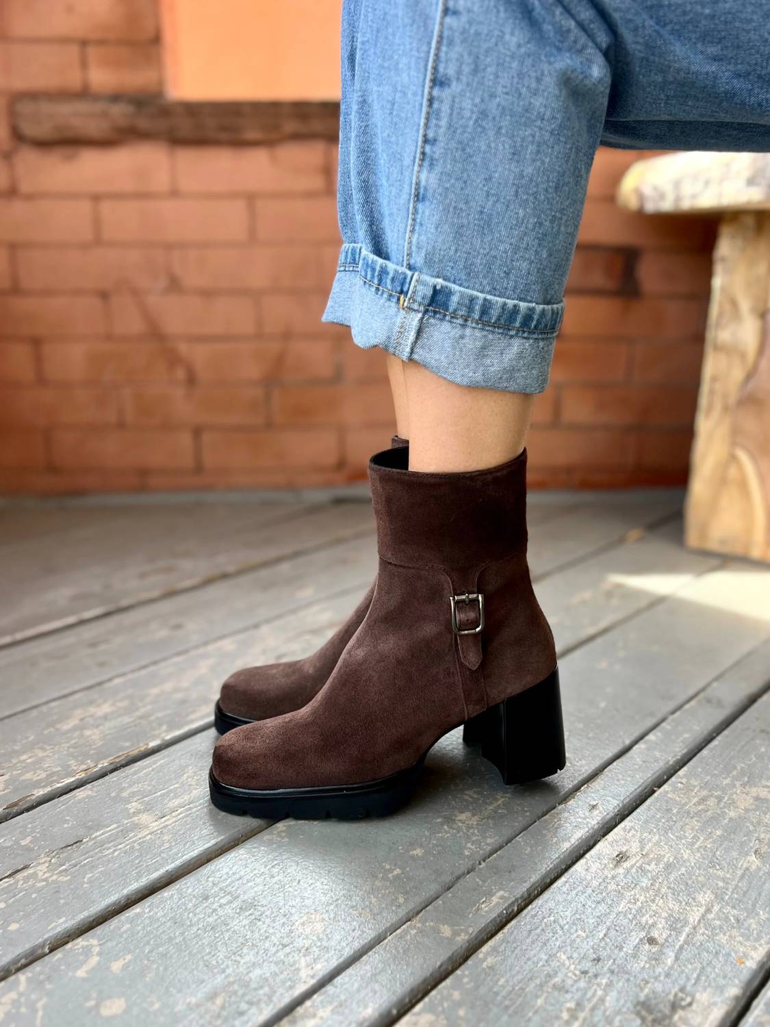 Homers - Women's Susan Suede Block-heel Ankle Boots