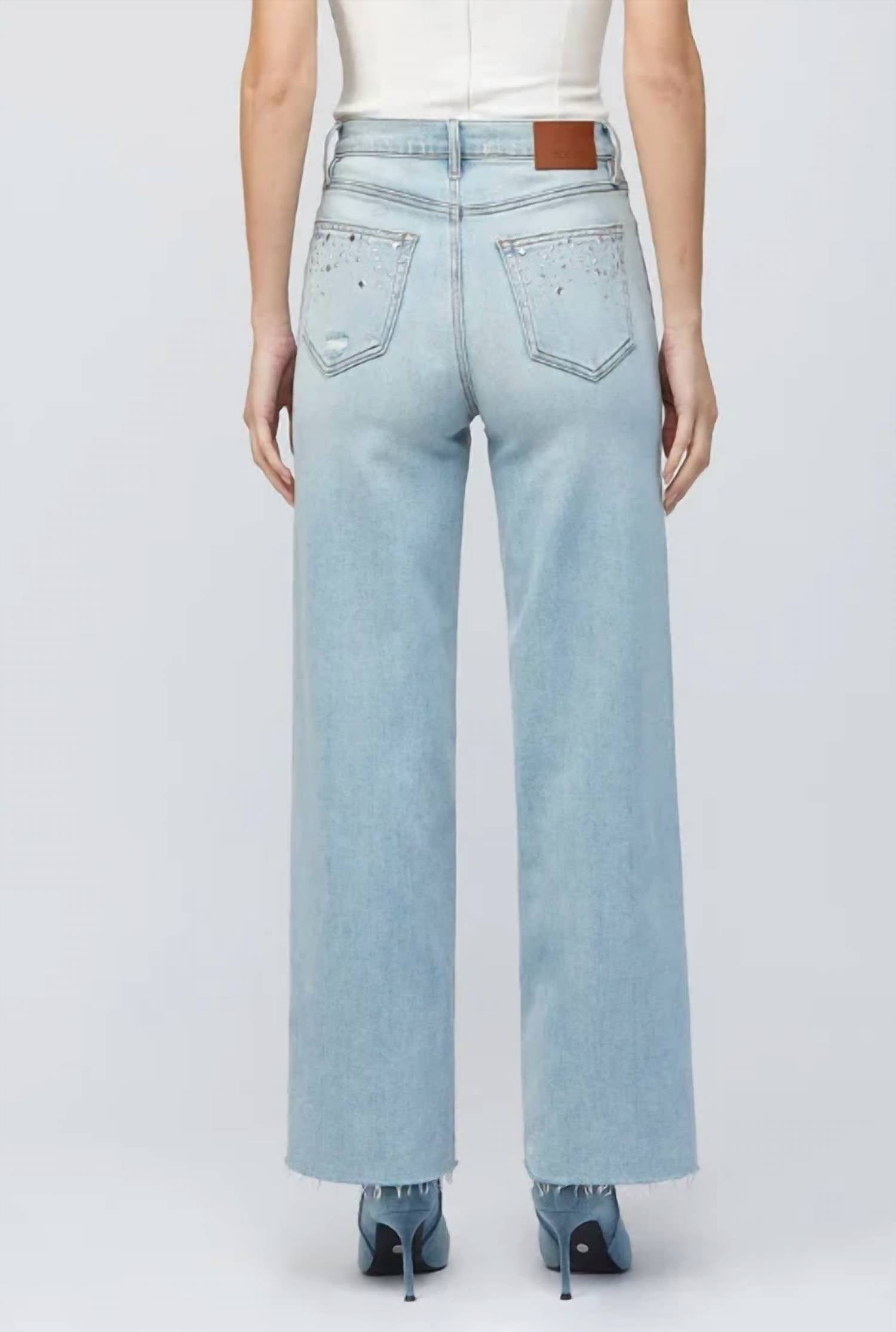 Hidden - Logan Studded Hotfix Dad Jean