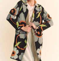 DAVI & DANI Floral Button Down Cardigan in multi - women's cardigan