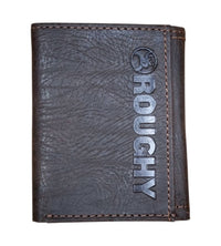 Hooey - Men's Strap Roughy Laser Cut Hands Up Leather Trifold Wallet With Aztec Inlay