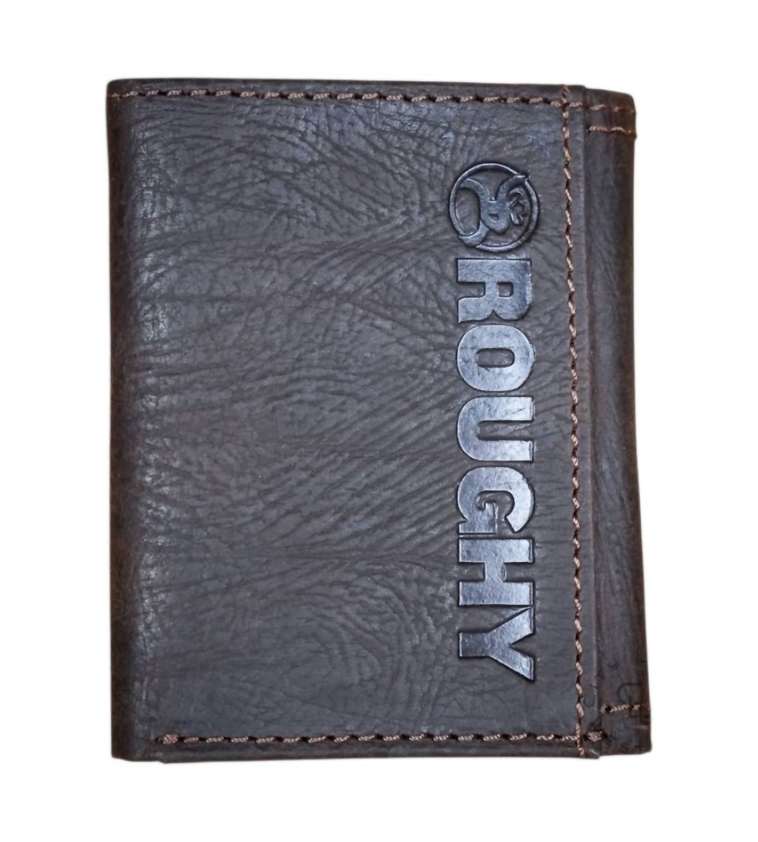 Hooey - Men's Strap Roughy Laser Cut Hands Up Leather Trifold Wallet With Aztec Inlay
