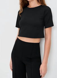 Ripley Rader - Ponte Knit Short Sleeve Top