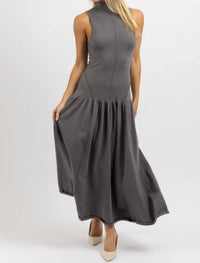 Lalavon - Lucy Mock Neck Maxi Dress