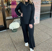 Zenana - Ribbed Mock Neck Set