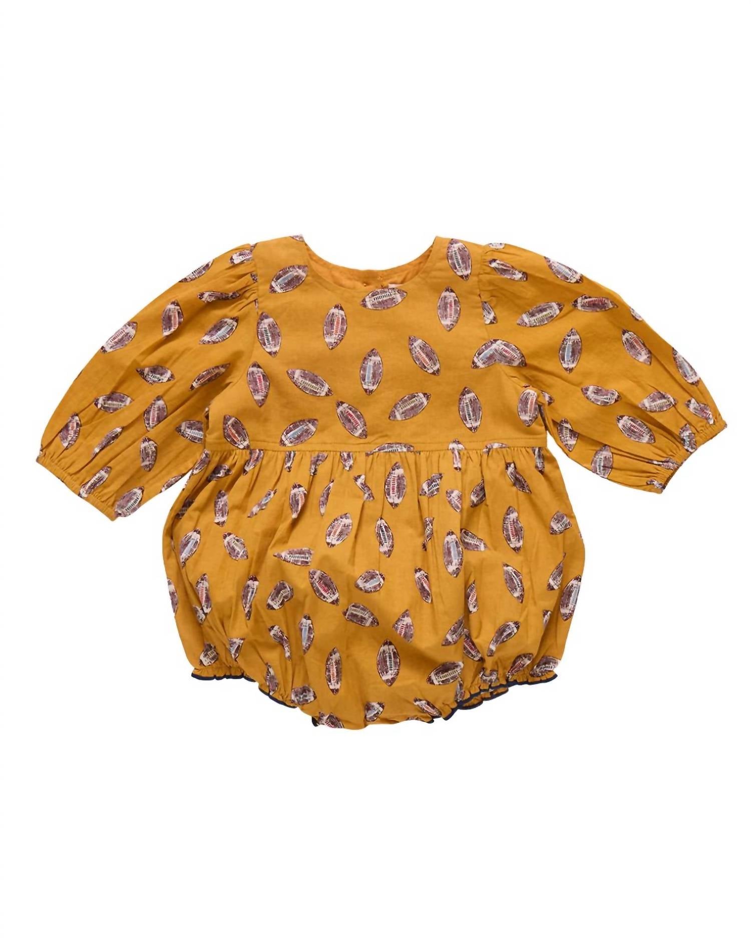 PINK CHICKEN Kid's Brooke Bubble Romper in flying footballs - kids' item