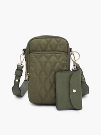 Jen & Co. - Women's Parker Quilted 3 Compartment Crossbody Bag With Pouch