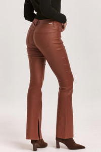 Dear John Denim - Jax Coated Bootcut Jean With Slit