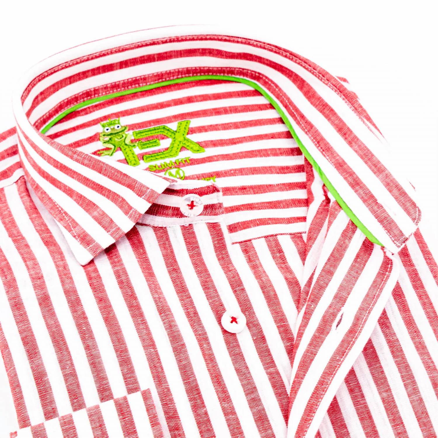 Eight X - Stanford Stripe Frog Linen Shirt