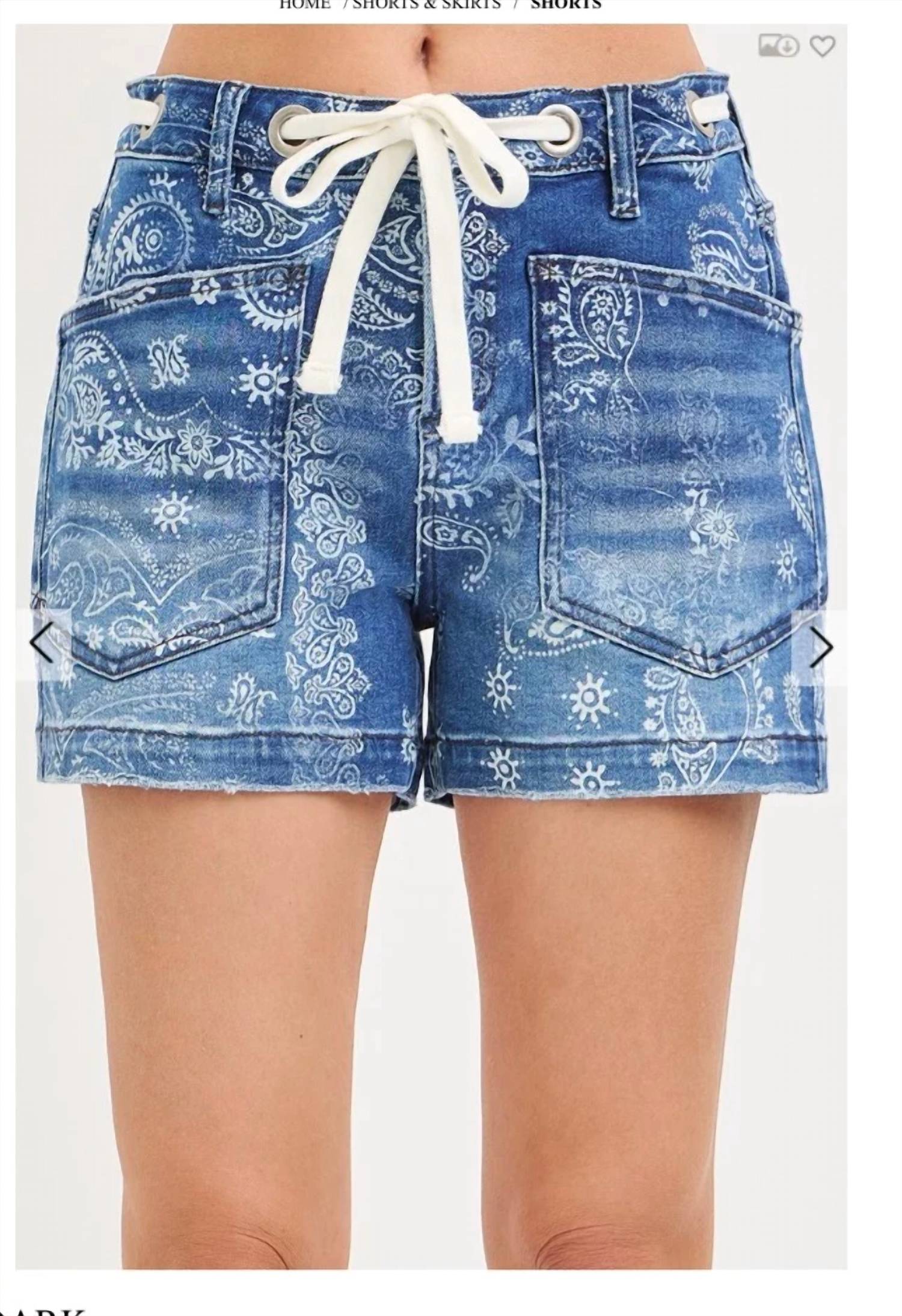 Risen - Paisley Print Shorts