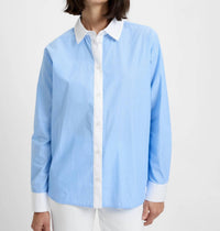 French Connection - Poplin Ticking Contrast Button Down Shirt