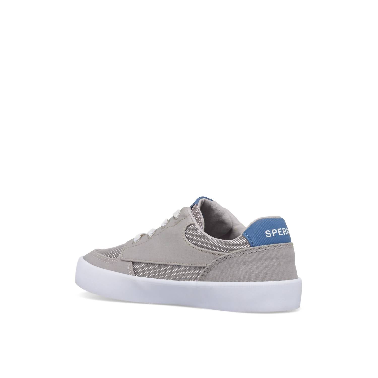Sperry Kid's Boardwalk Washable Sneaker in grey - kids' sneaker - detail view