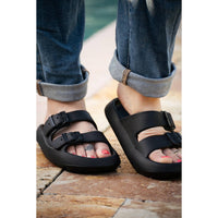 Julia Rose - Women's Buckle Slides Sandal