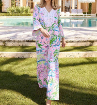 Lilly Pulitzer - Ocleppo V-neck Maxi Caftan Dress