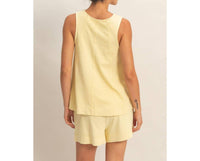 HYFVE Sleeveless Top & Shorts Set in butter yellow - women's sleepwear - view 4