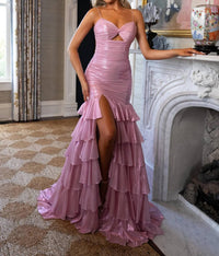 Rachel Allan Fierce And Fun Ruched Bodice Prom Dress in pink - women's dress
