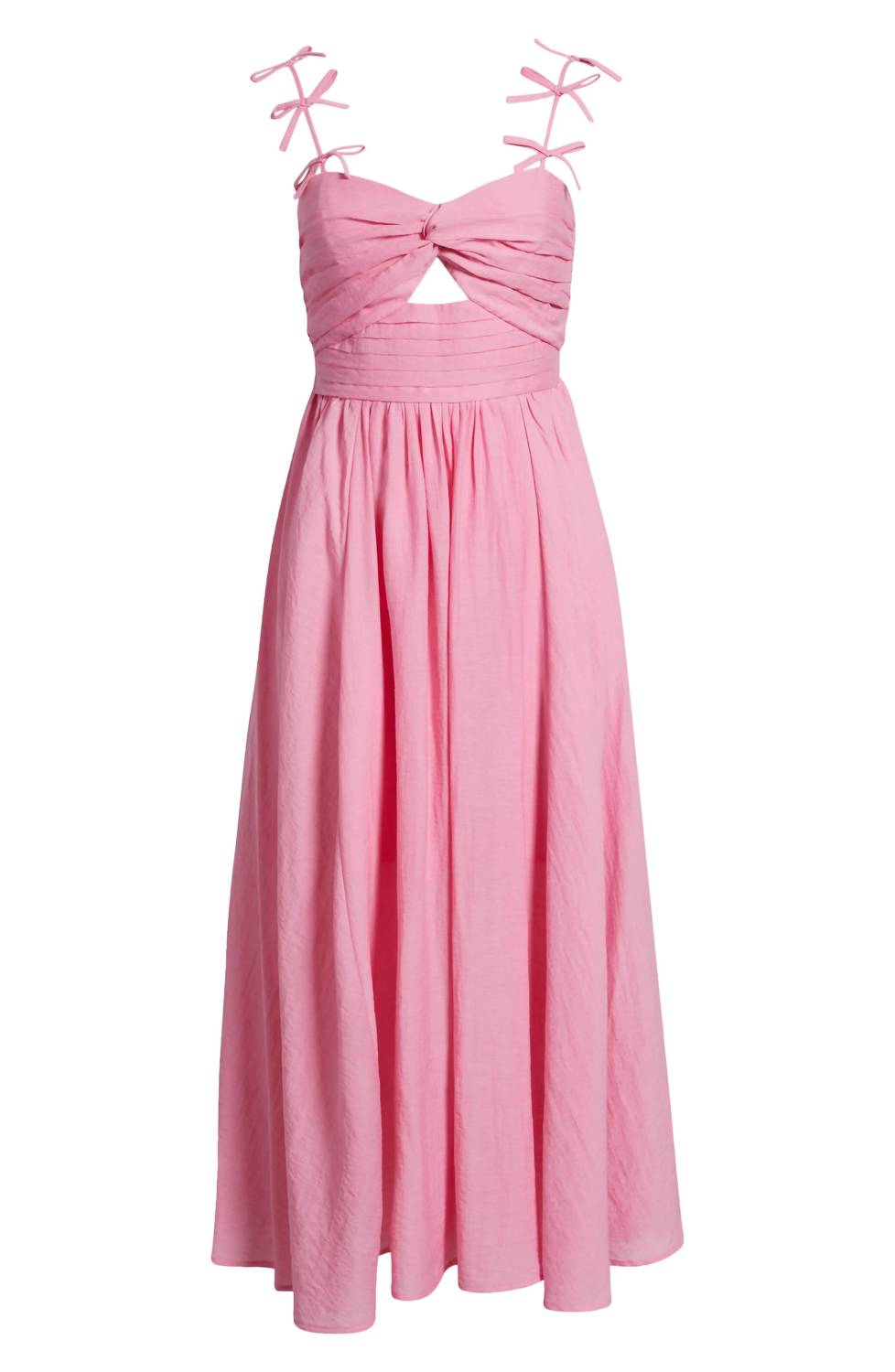 Moon River - Bow Detail Cutout Midi Dress