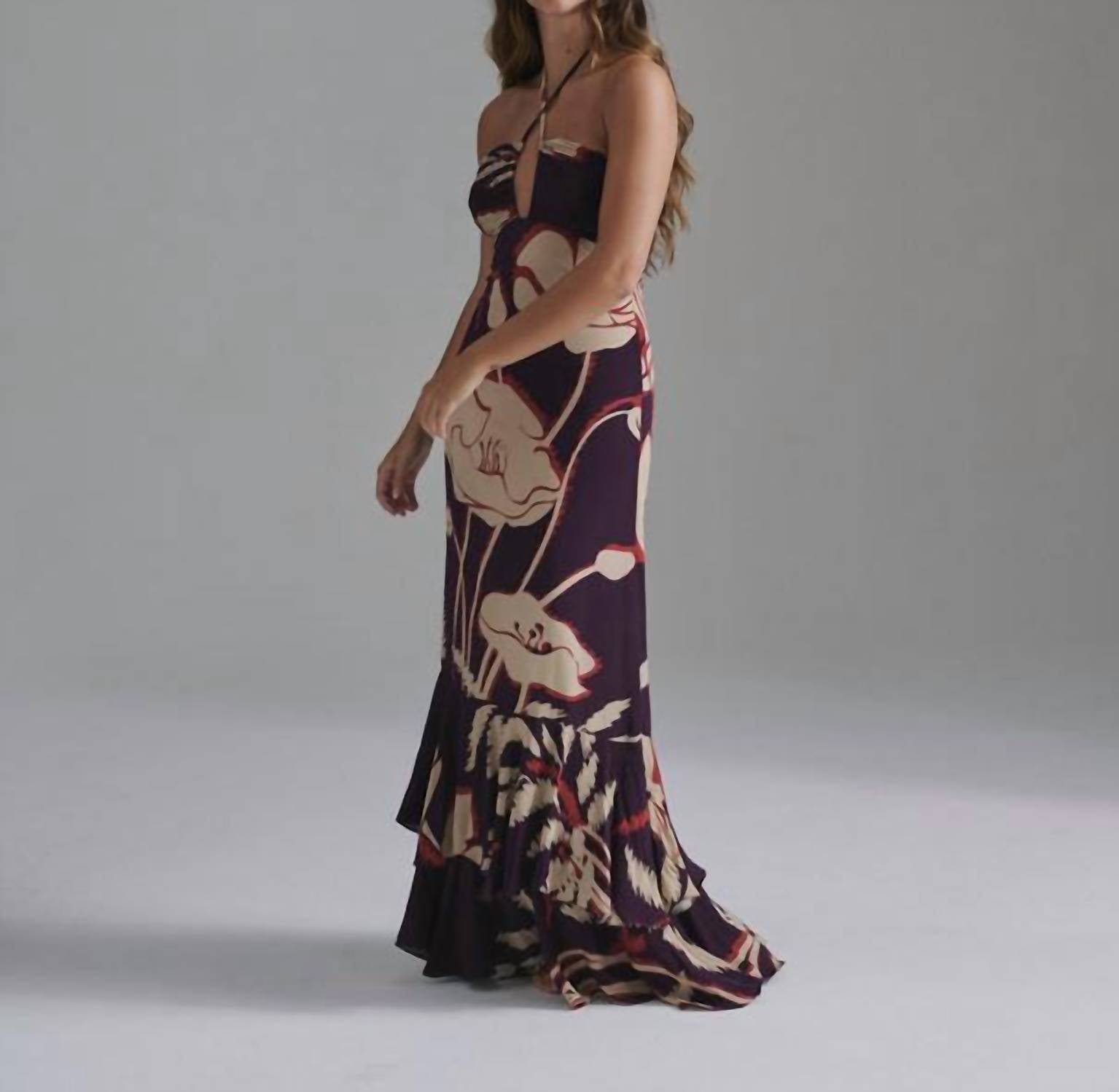 Juan De Dios - Sevillana Crepe Chine Maxi Dress
