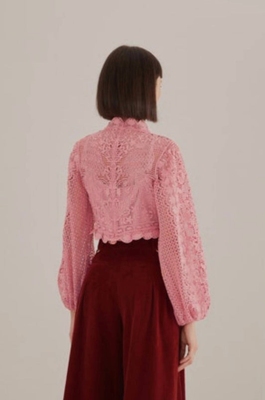 Farm Rio - Guipure Long Sleeve Blouse