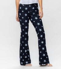 Judy Blue - High Waist All Over Star Print Flare Jeans