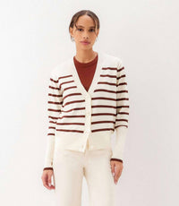 Karen Kane - Stripe Cardigan Sweater