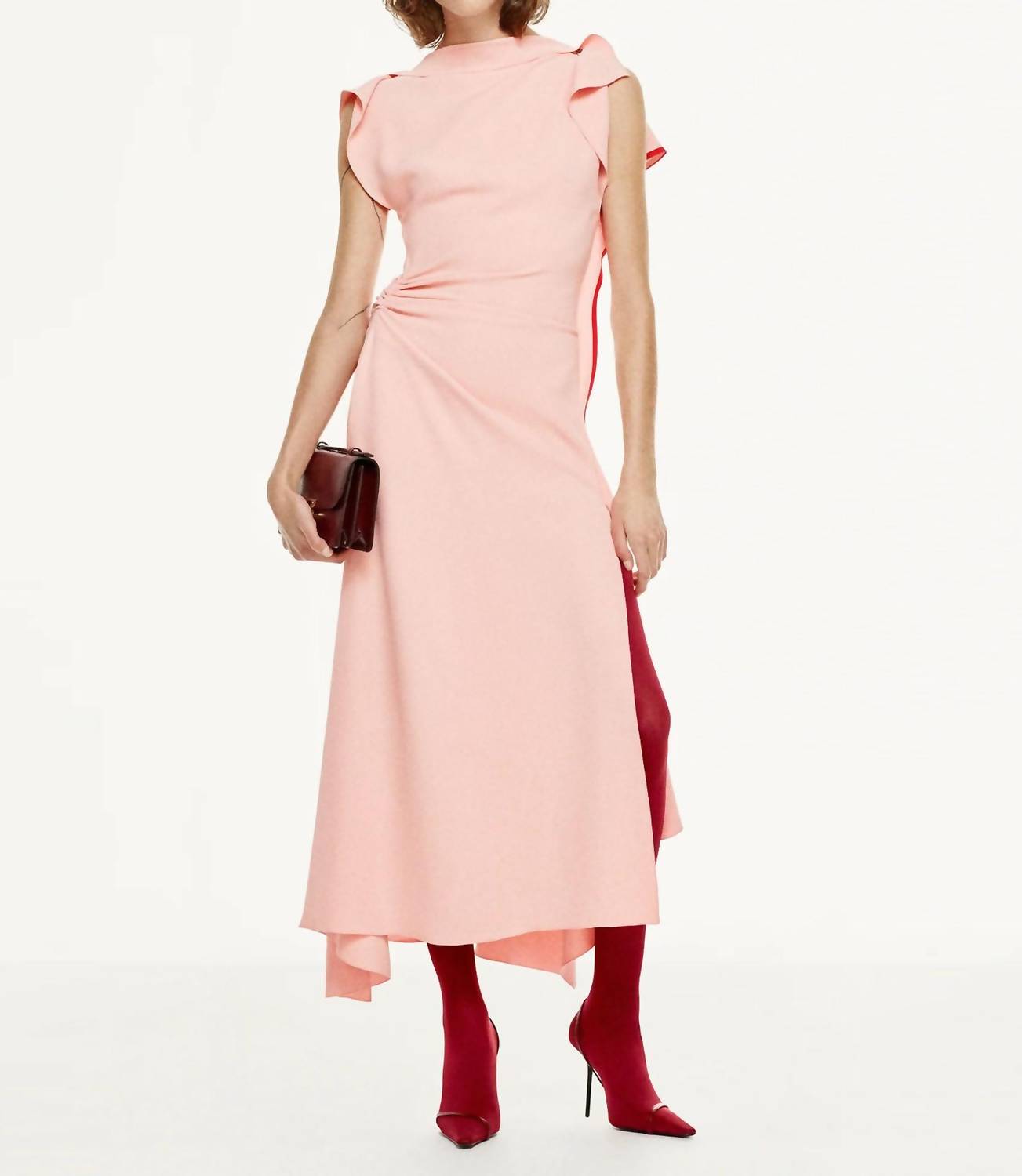 Victoria Beckham - Drape Sleeve Midi Dress