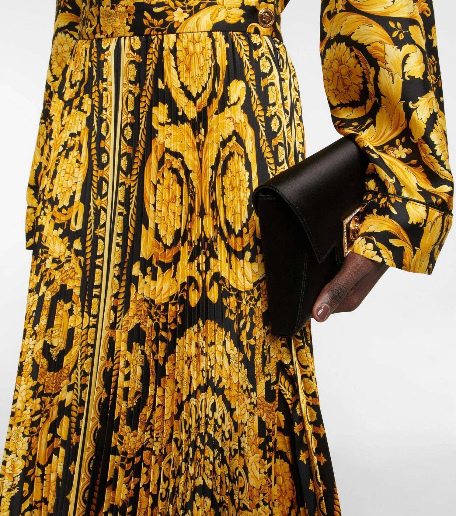 Versace - Barocco Pleated Midi Skirt