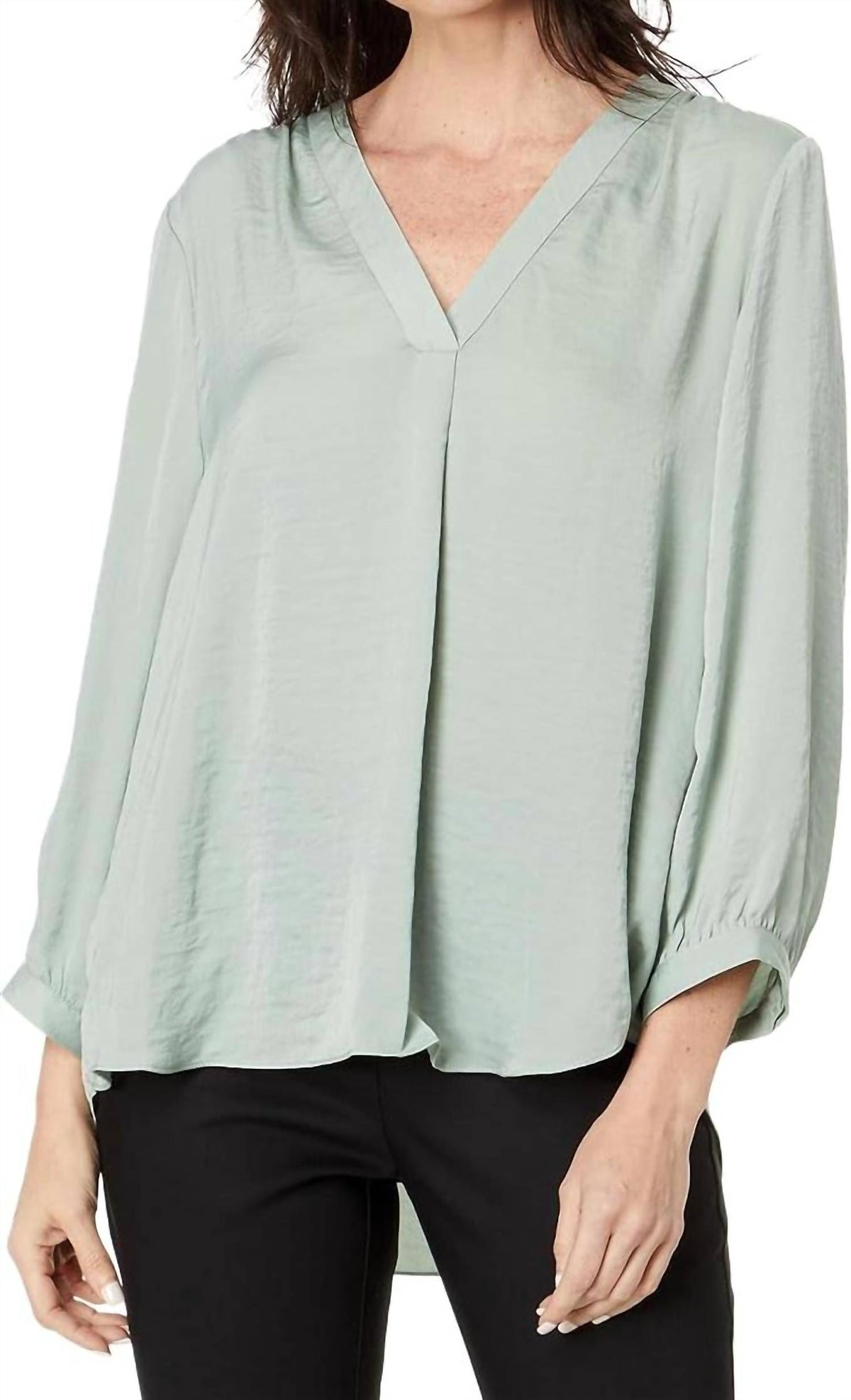 Vince Camuto - 3/4 Sleeve V-neck Rumple Blouse