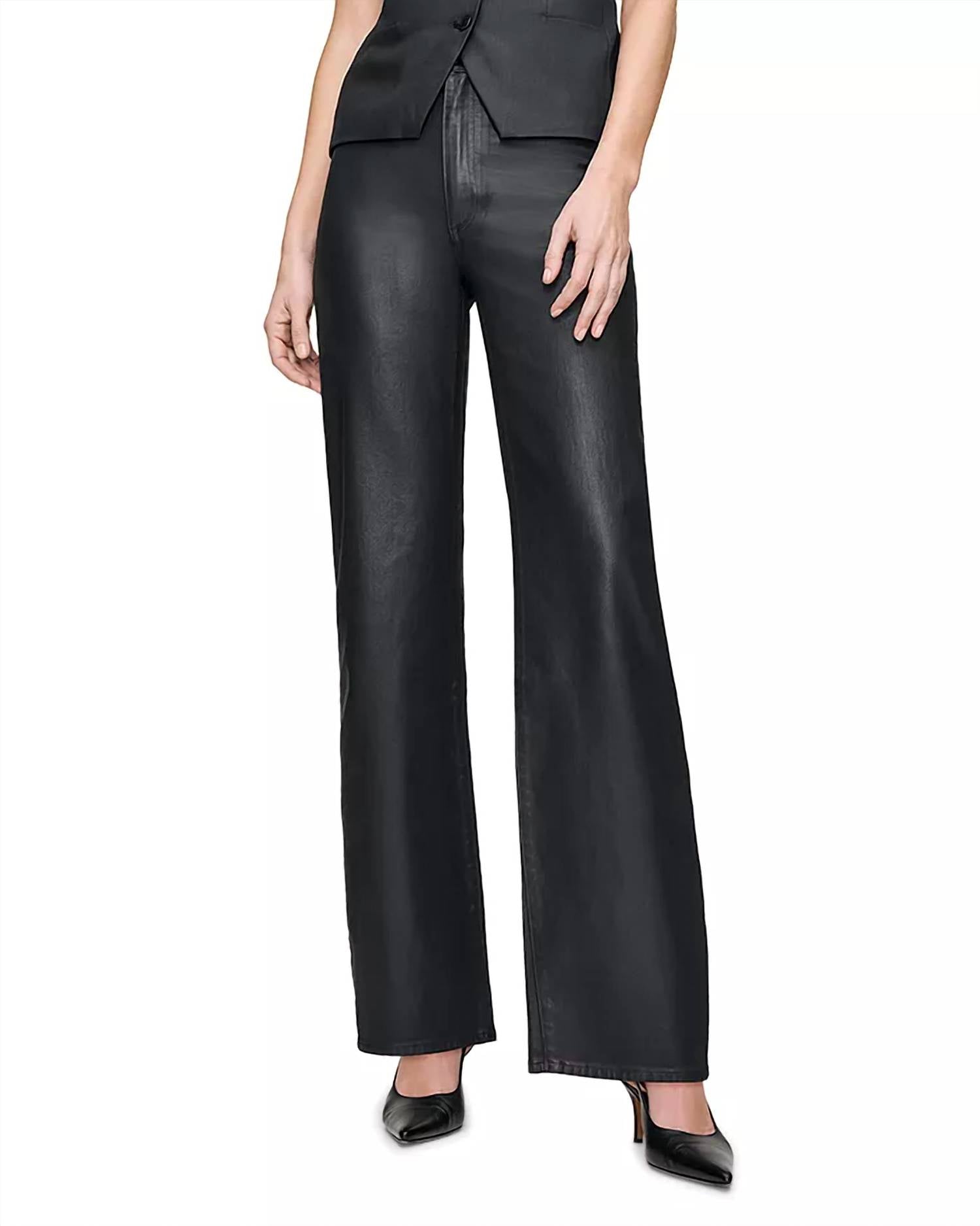 DL1961 - Women's Karmine Refined Wide Leg Pant in black - women's pants
