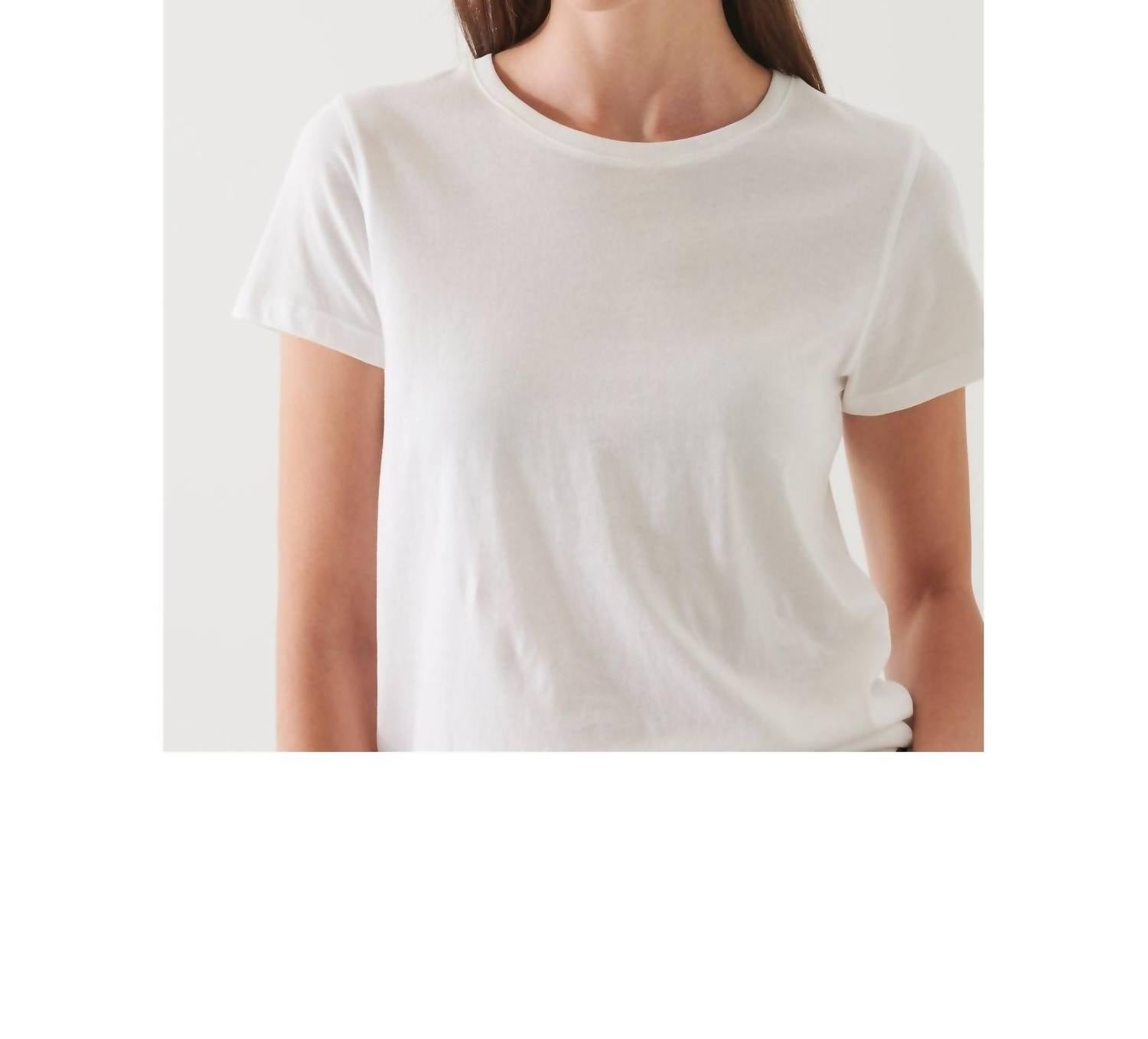 Patrick Assaraf Lightweight Pima Cotton Classic Top in white - women's t-shirt - view 4