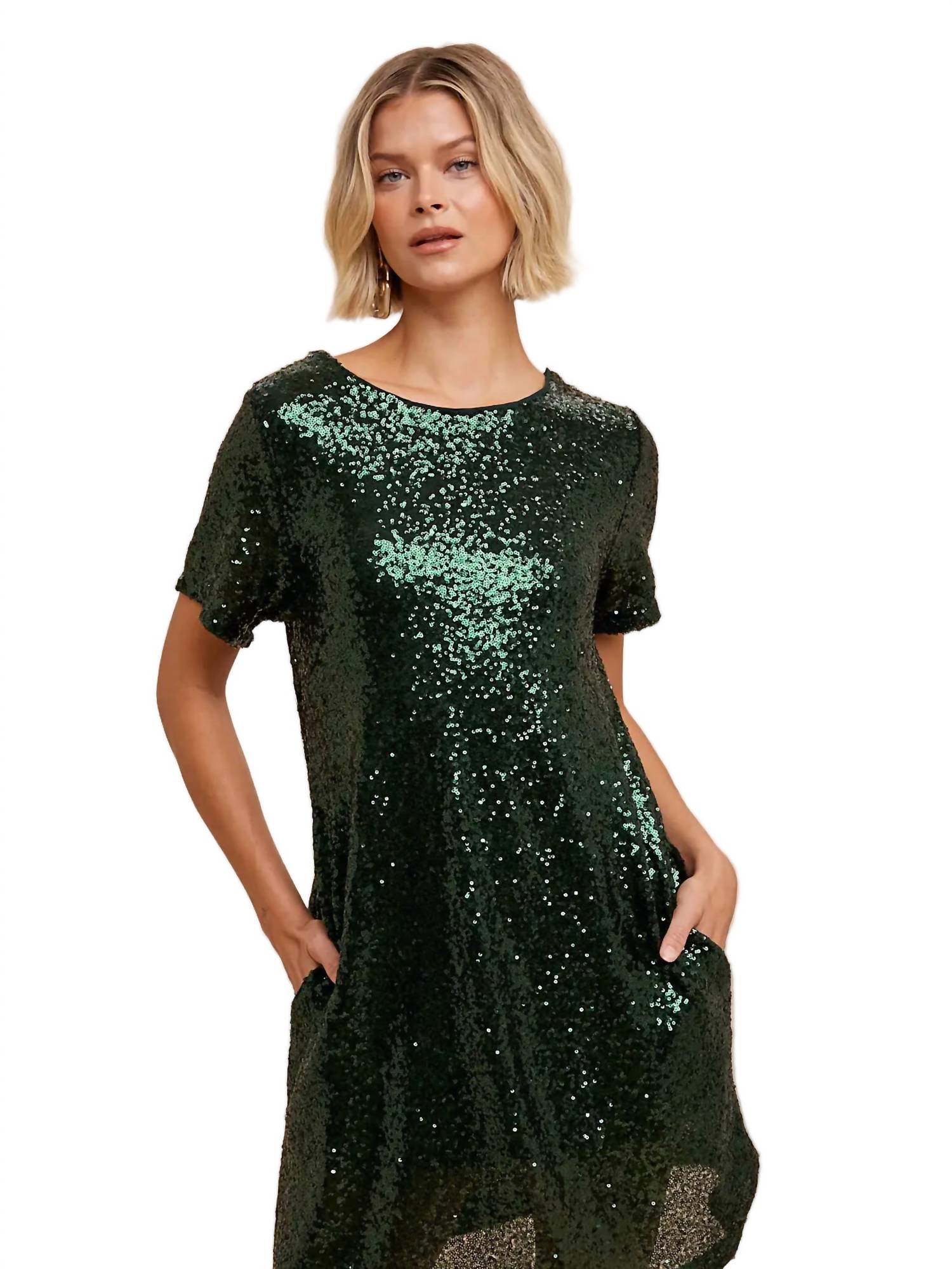 In-Loom - Sequin Lowback Mini Dress