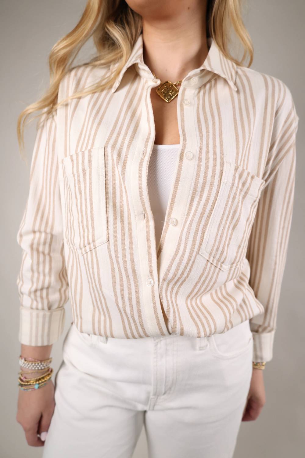 Z Supply - Women's Reese Button Up Stripe Top