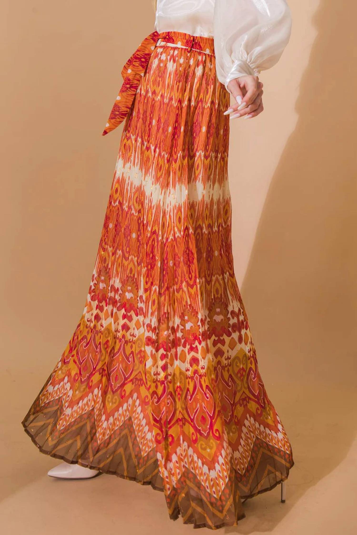 Flying Tomato - Printed Woven Maxi Skirt