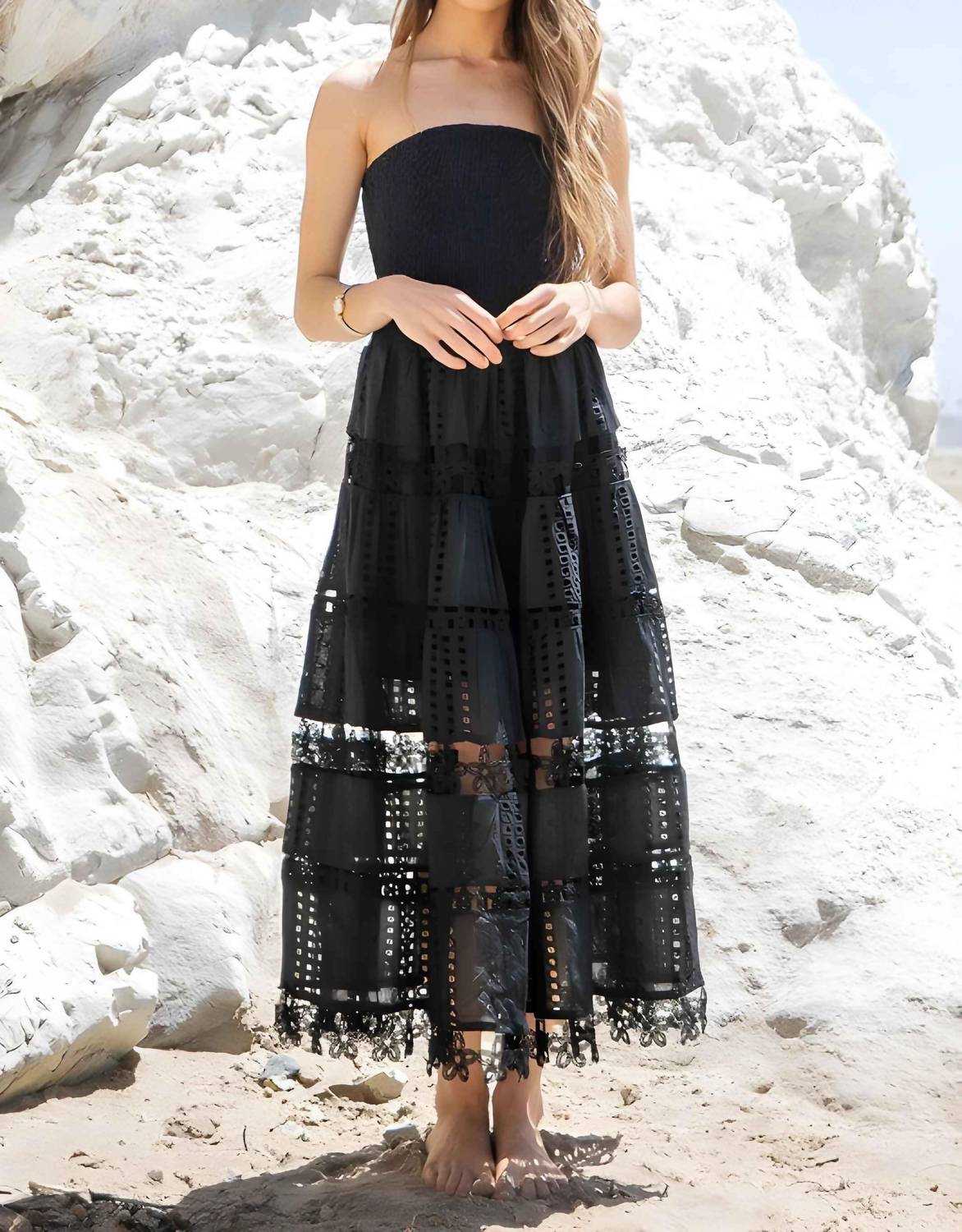 Strut & Bolt - Lena Eyelet Midi Dress