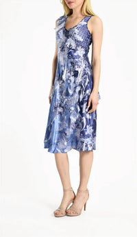 Komarov - Charmeuse Short Sleeveless Dress and Shawl