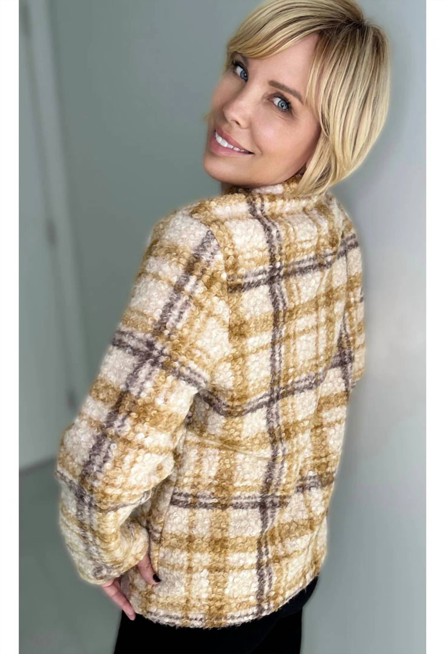 Ethyl - Plaid Soft Jacket