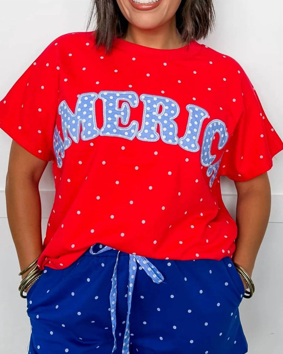 Anniewear - America Dot Crew Tee