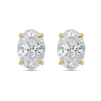 Diana M Jewels - 3.00 Cts Lab Grown Oval Cut Stud Earrings