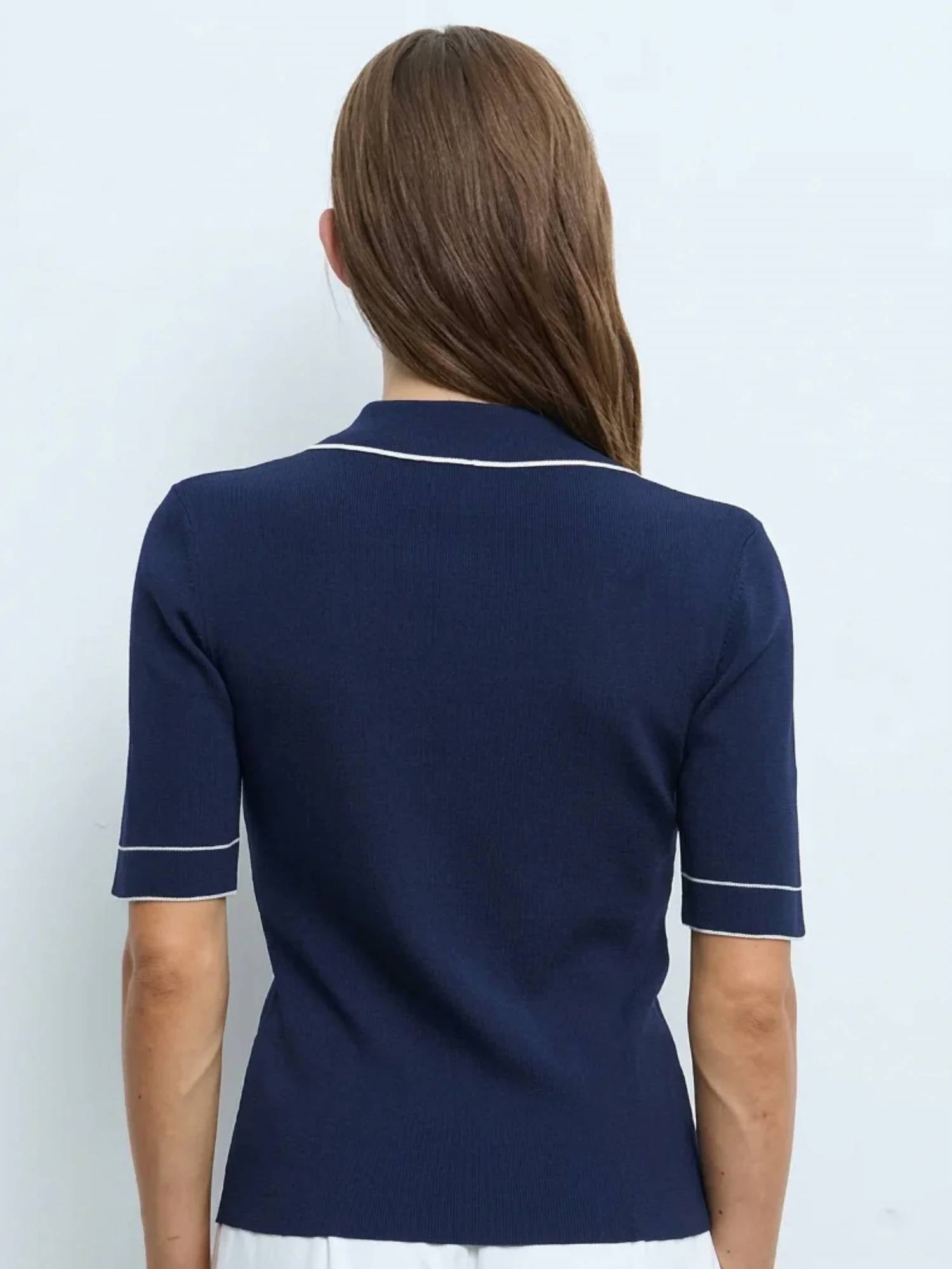 Aldo Martins - Short Sleeve Knit Polo Top