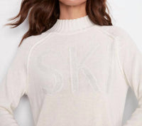 CHARLIE B Jacquard Mock Neck Ski Sweater in ecru - women's sweater - alternate view