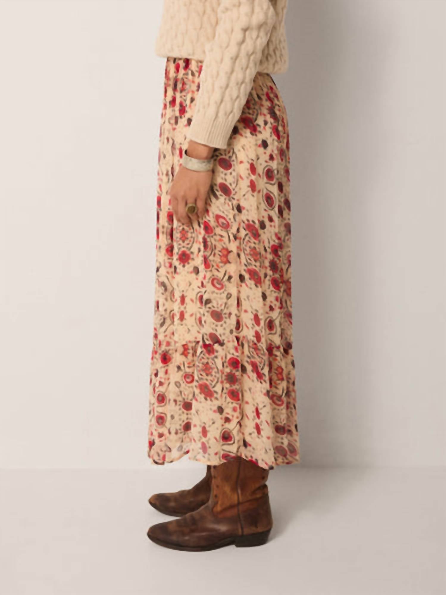 Maison Hotel Simone Skirt in coquillage - women's skirt - alternate view